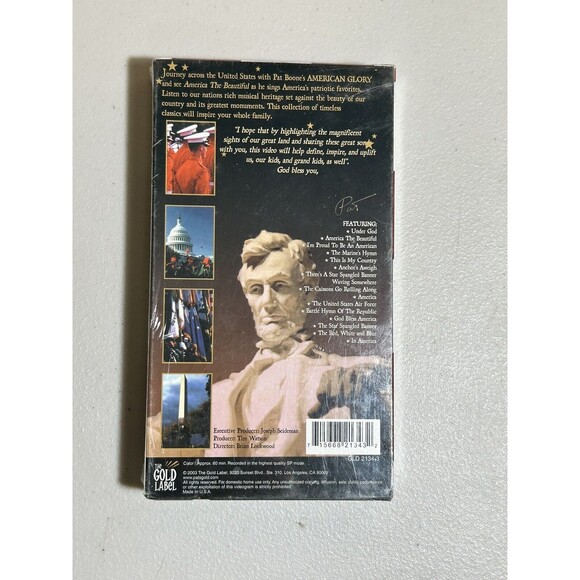 American Glory by Pat Boone VHS New Sealed American Patriotic Pride Songs - Picture 2 of 3